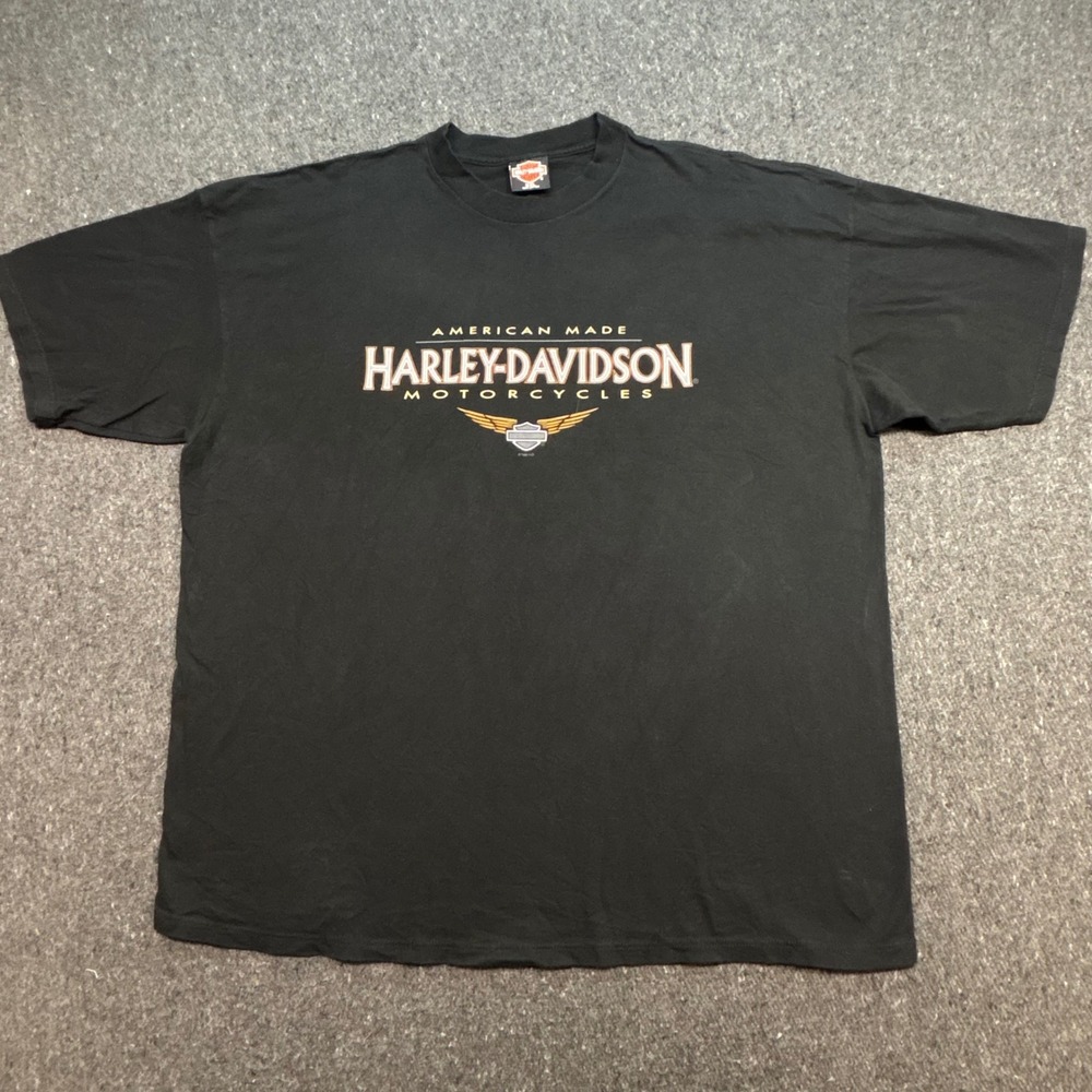 Harley Davidson TShirt 3XL Mens Black Skater Beaumont Texas Cowboy Vintage 1999